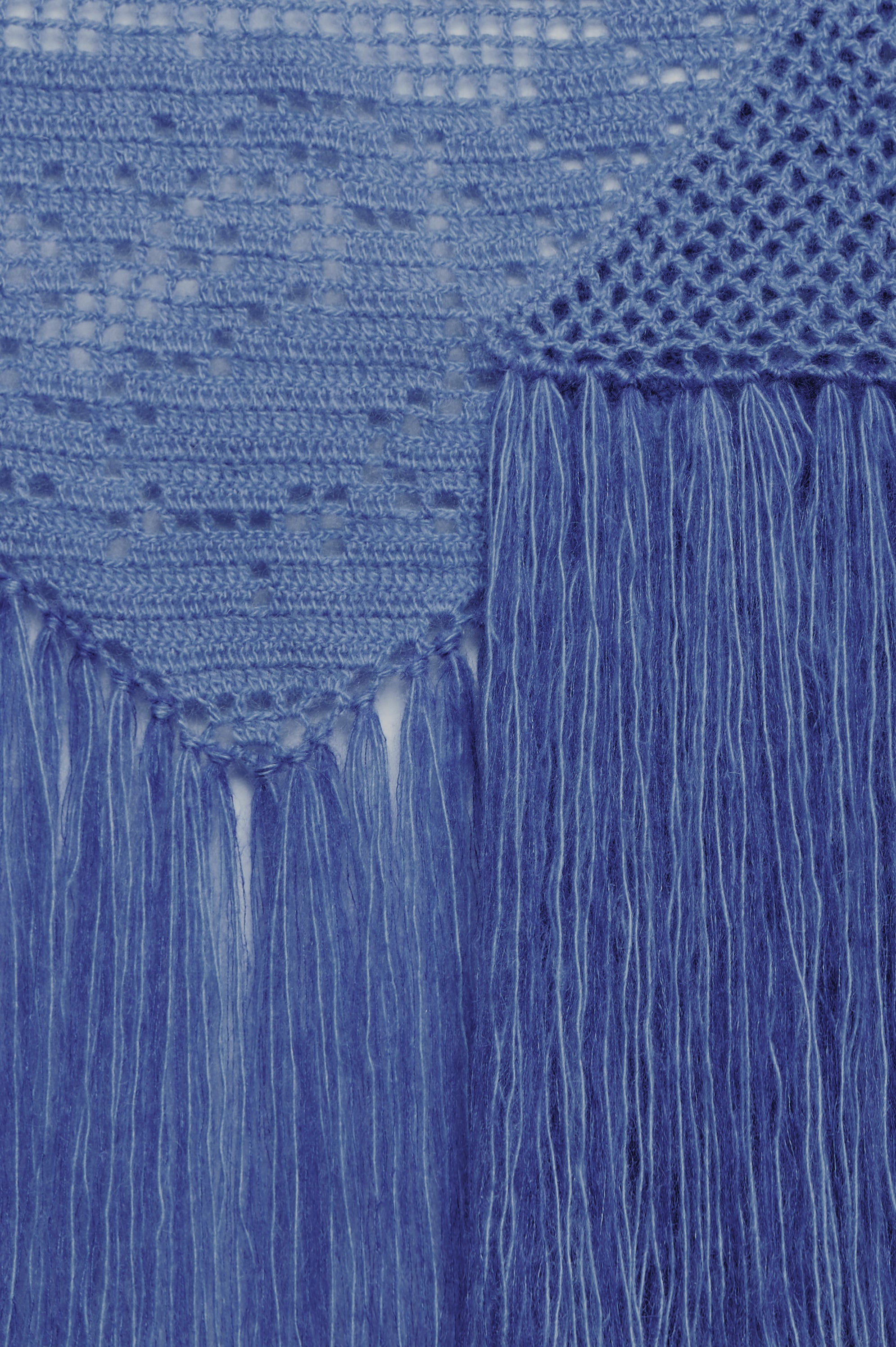 Scialle Coperta in Mohair Silk Blend, Light Blue Lupa, Detail