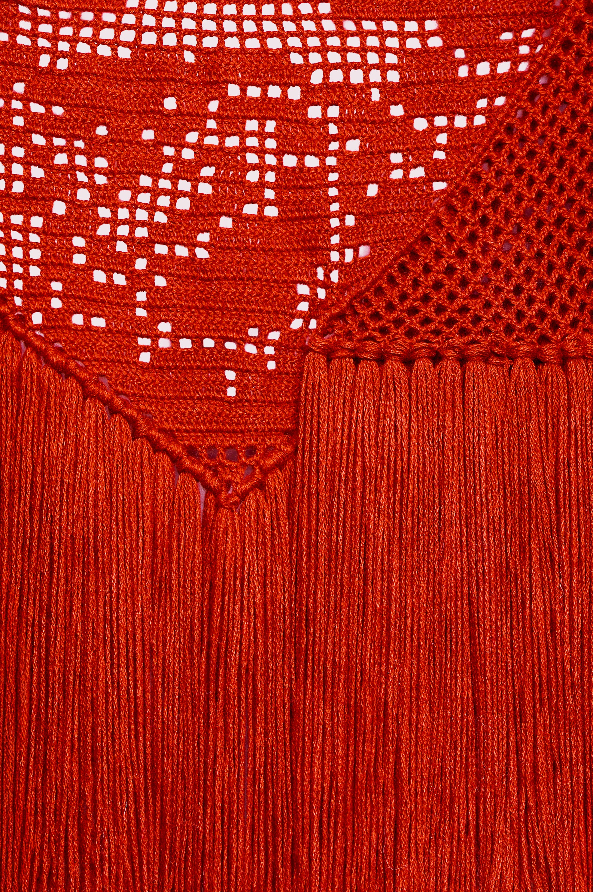 Scialle Peonia in Cashmere, Orange Blossom, Detail