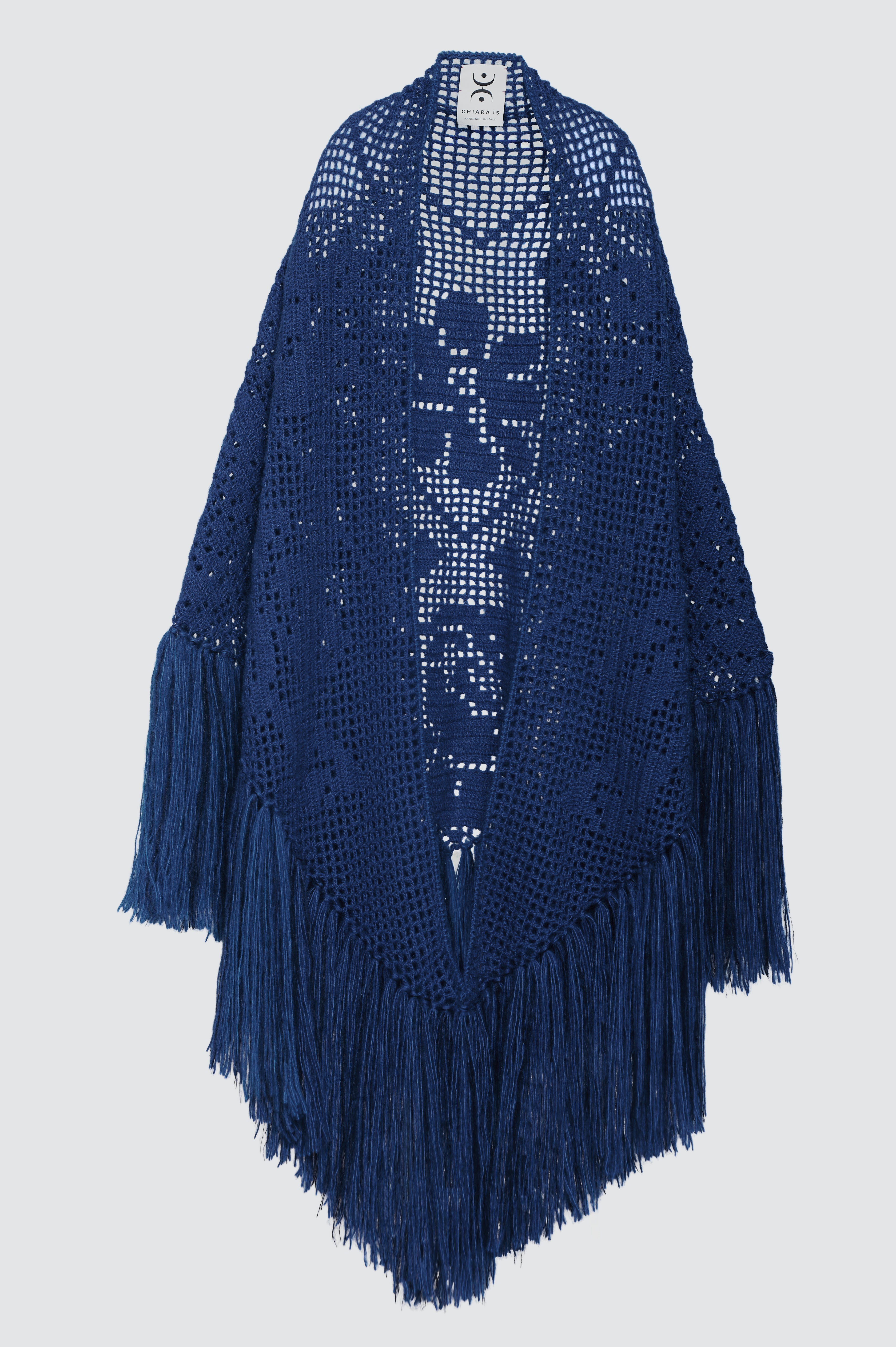 Scialle Coperta in Mohair Silk Blend, Sicilian Sky Blue