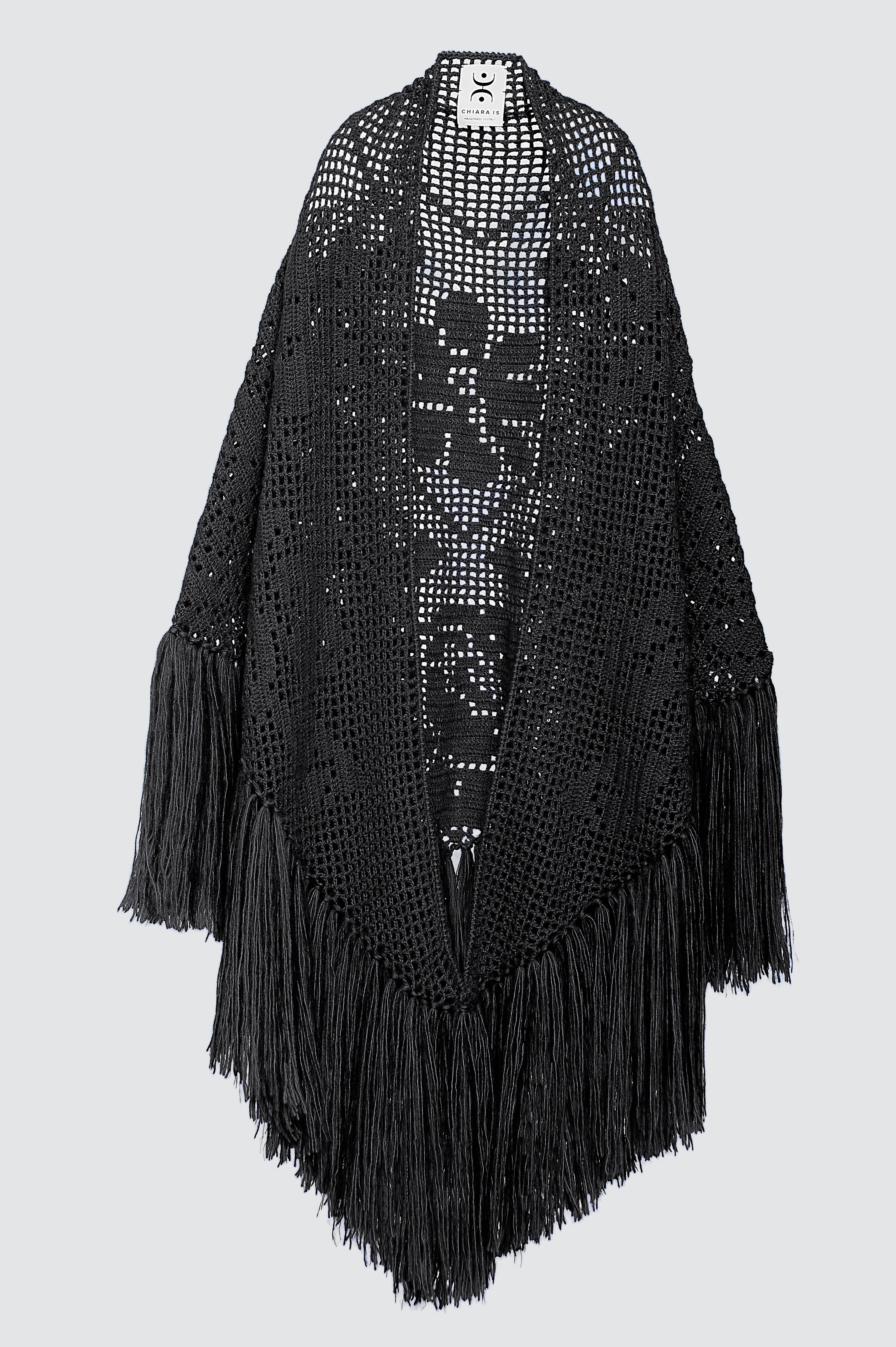 Scialle Coperta in Mohair Silk Blend, Milan Cool Grey