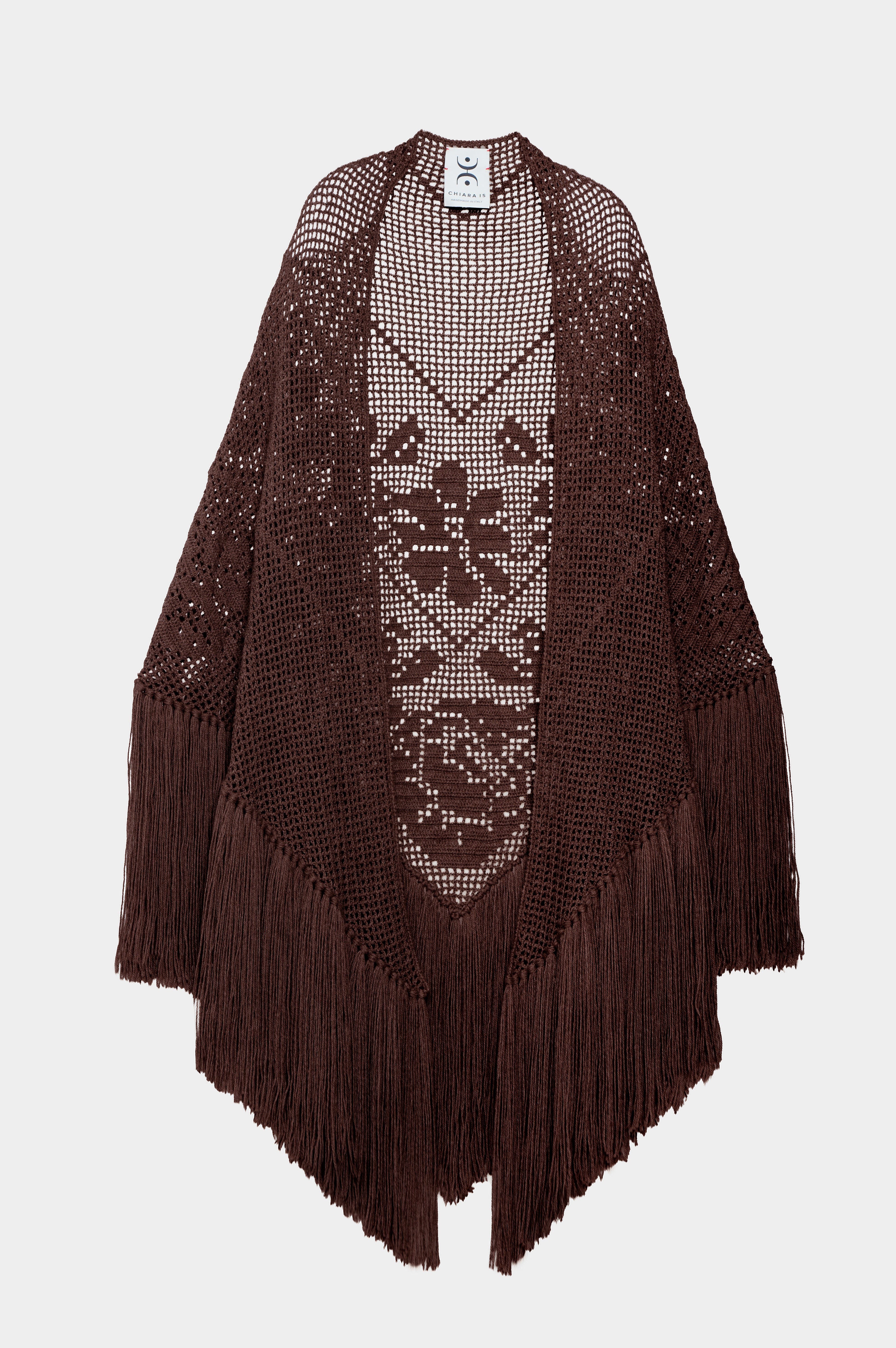 Scialle Peonia in Alpaca, Modica Chocolate