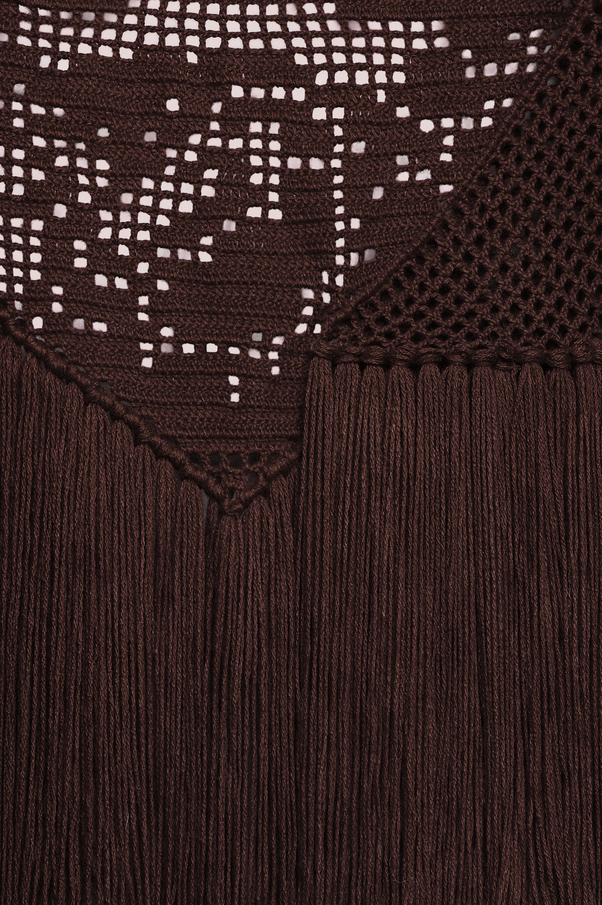 Scialle Peonia in Alpaca, Modica Chocolate, Detail