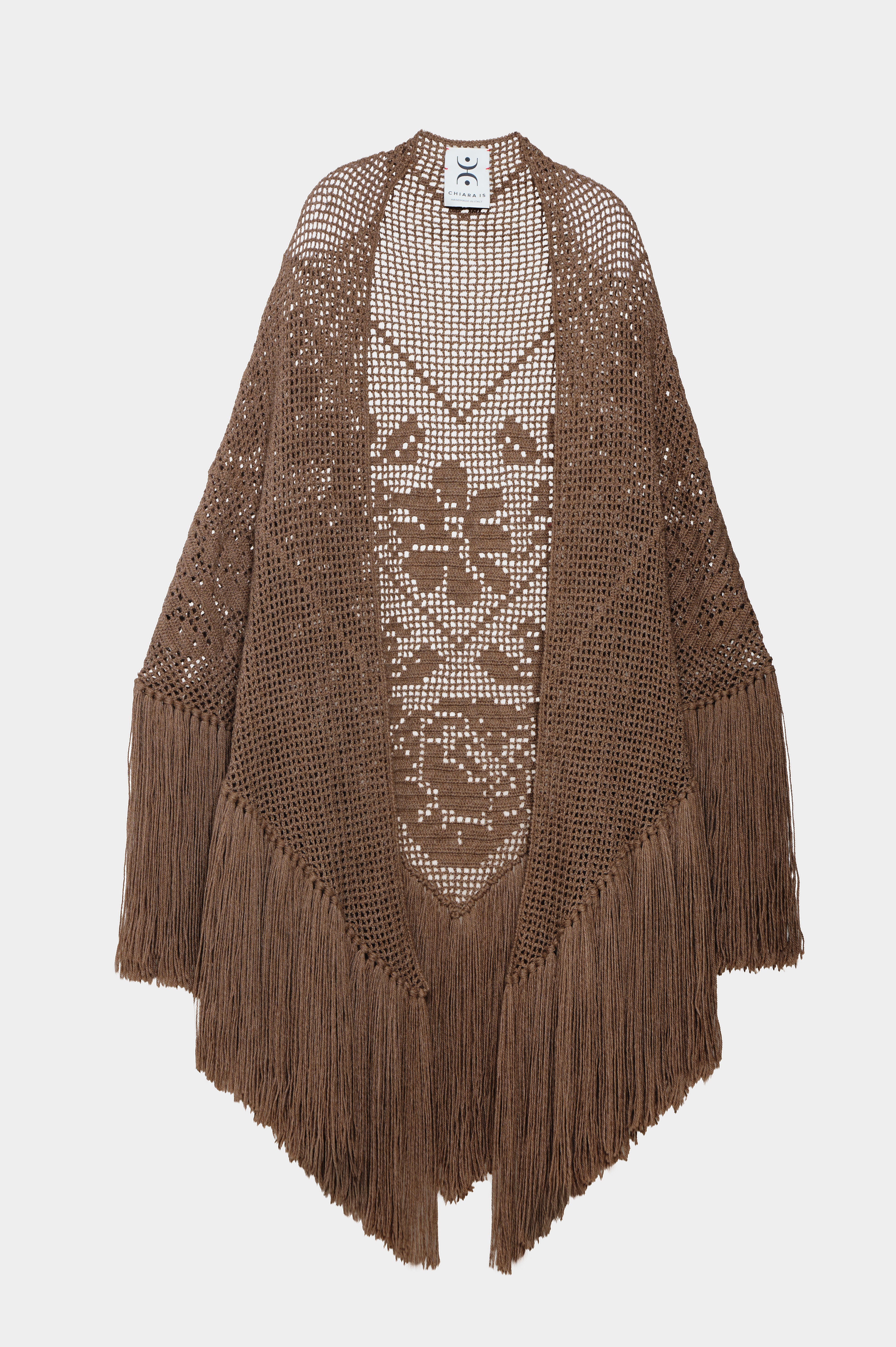 Scialle Peonia in Alpaca, Carob Brown