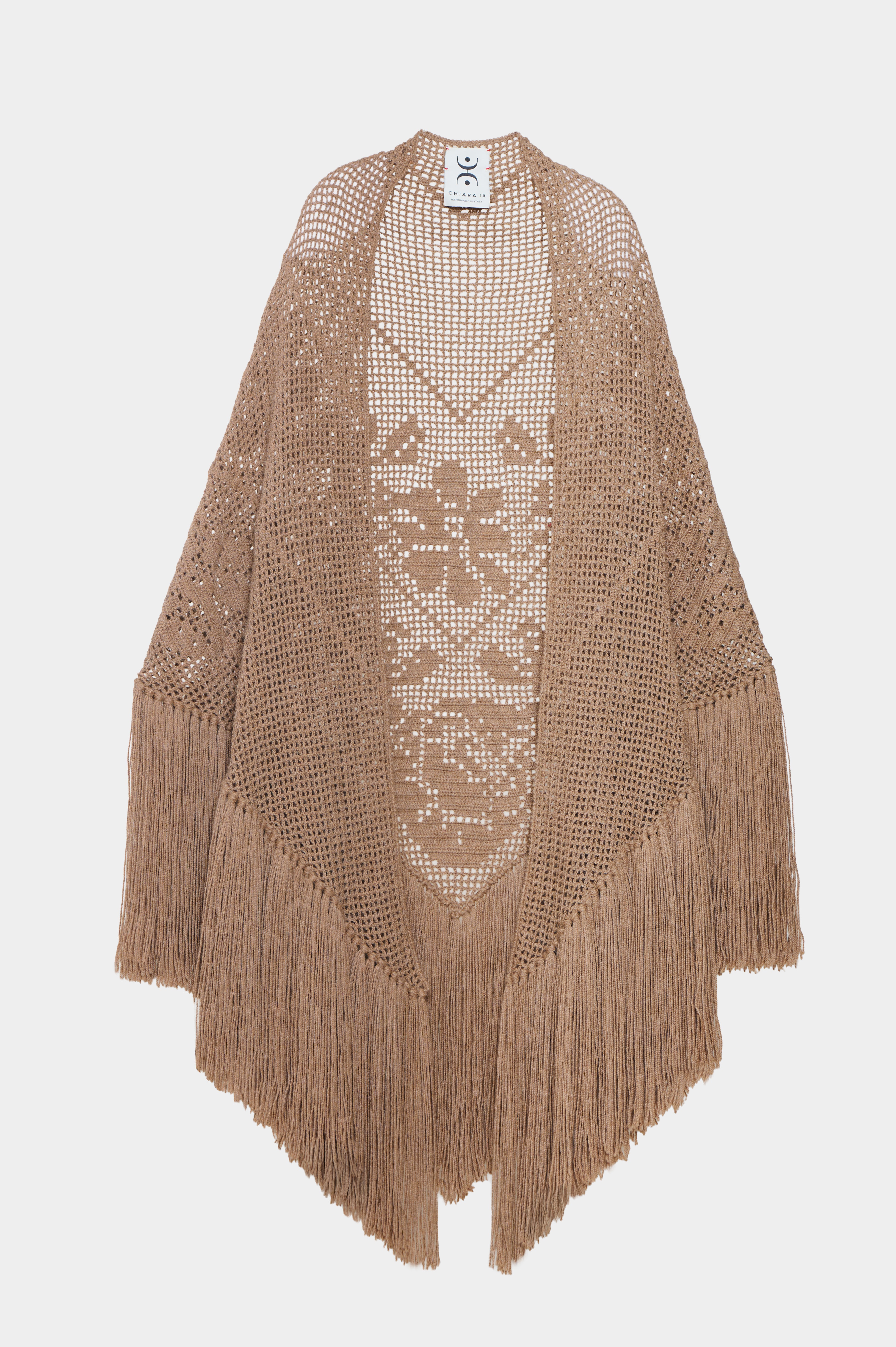 Scialle Peonia in Alpaca, Sicilian Hazelnut