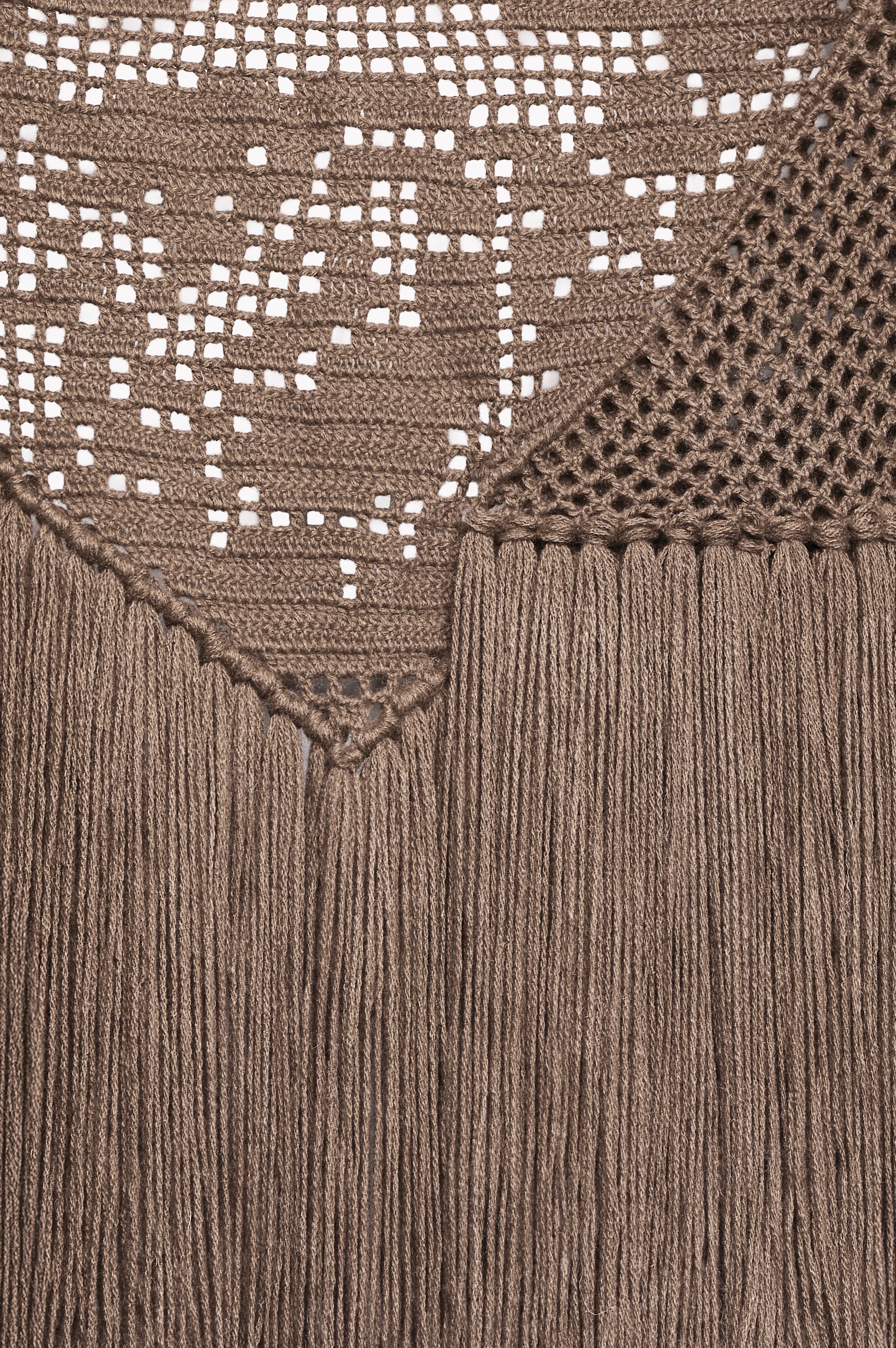 Scialle Peonia in Alpaca, Sicilian Hazelnut, Detail