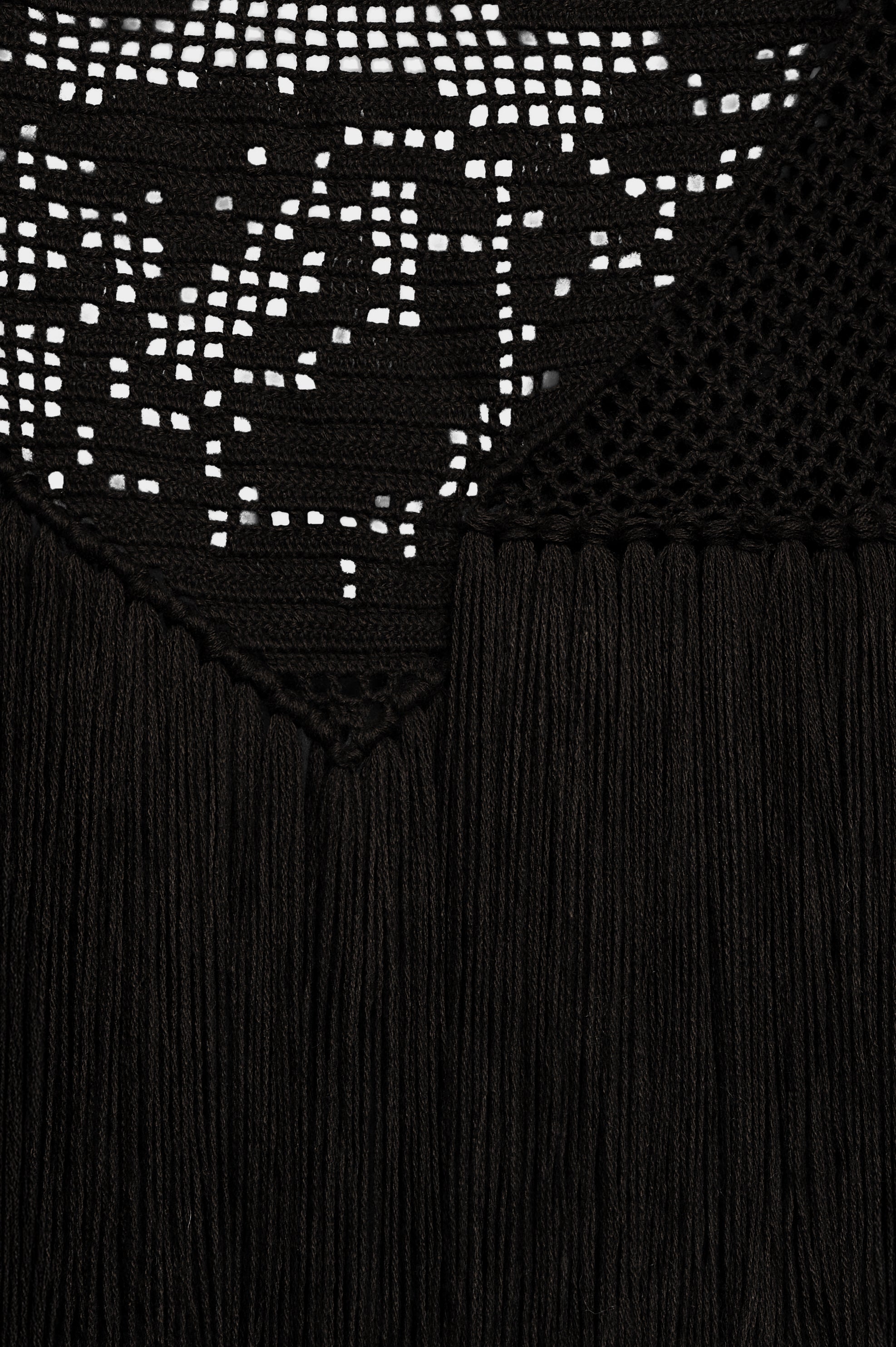 Scialle Peonia in Alpaca, Volcanic Black, Detail