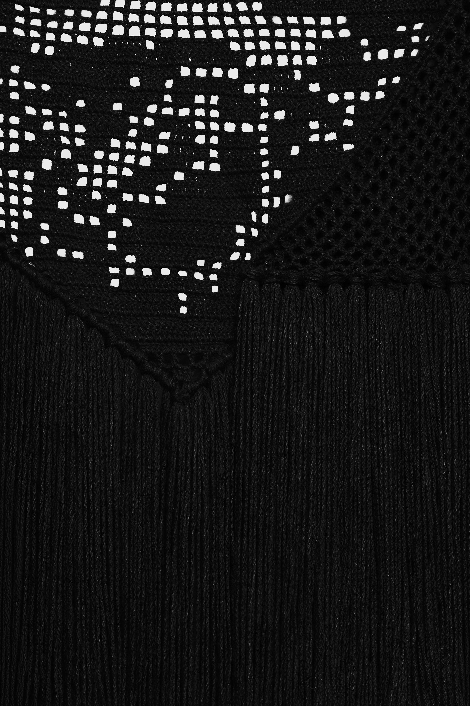 Scialle Peonia in Cashmere, Volcanic Black, Detail