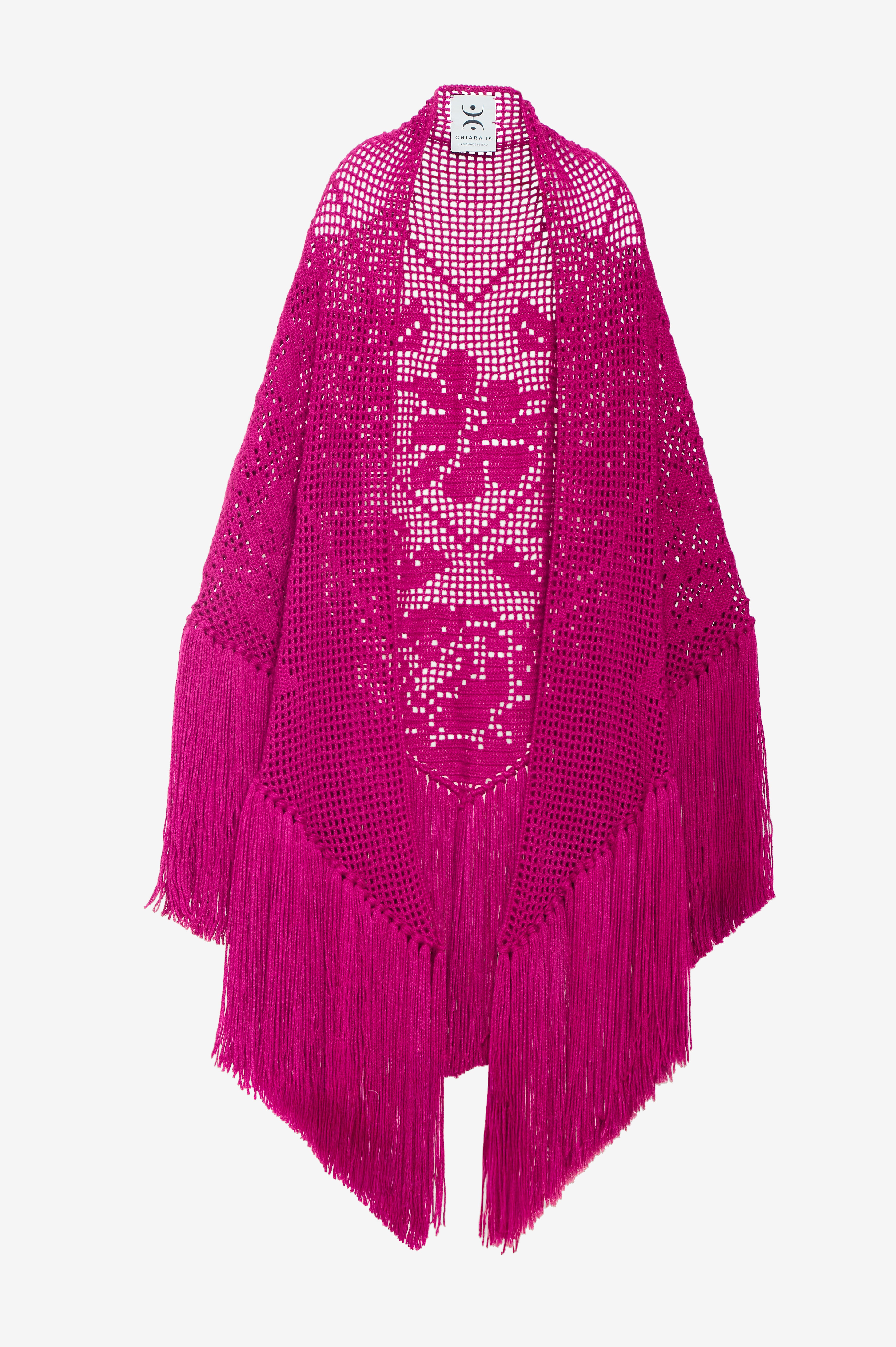 Scialle Peonia in Cashmere, Sicilian Coral Dark Pink