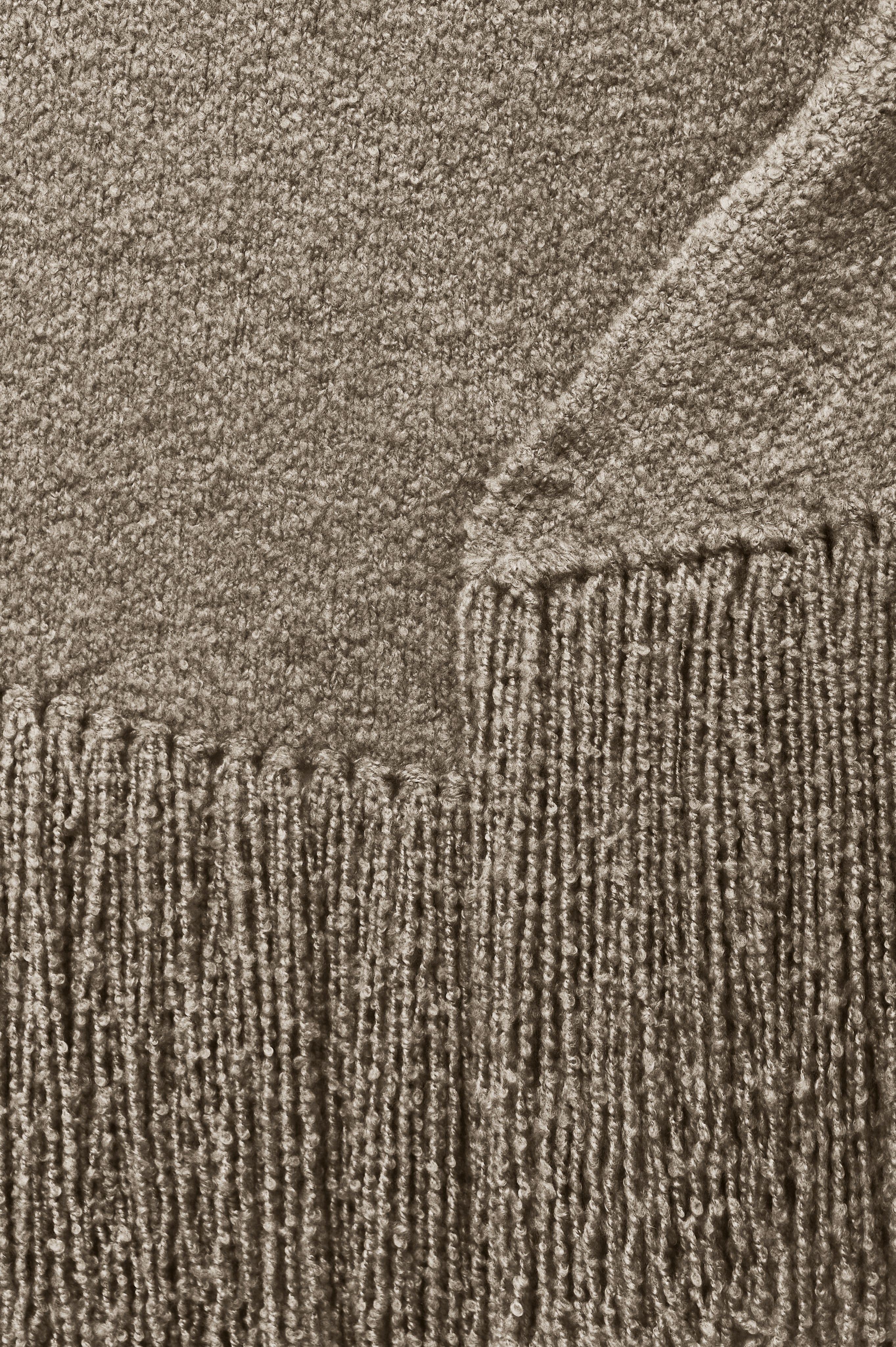 Scialle Manta in Curly Cashmere, Sampieri Sand, Detail