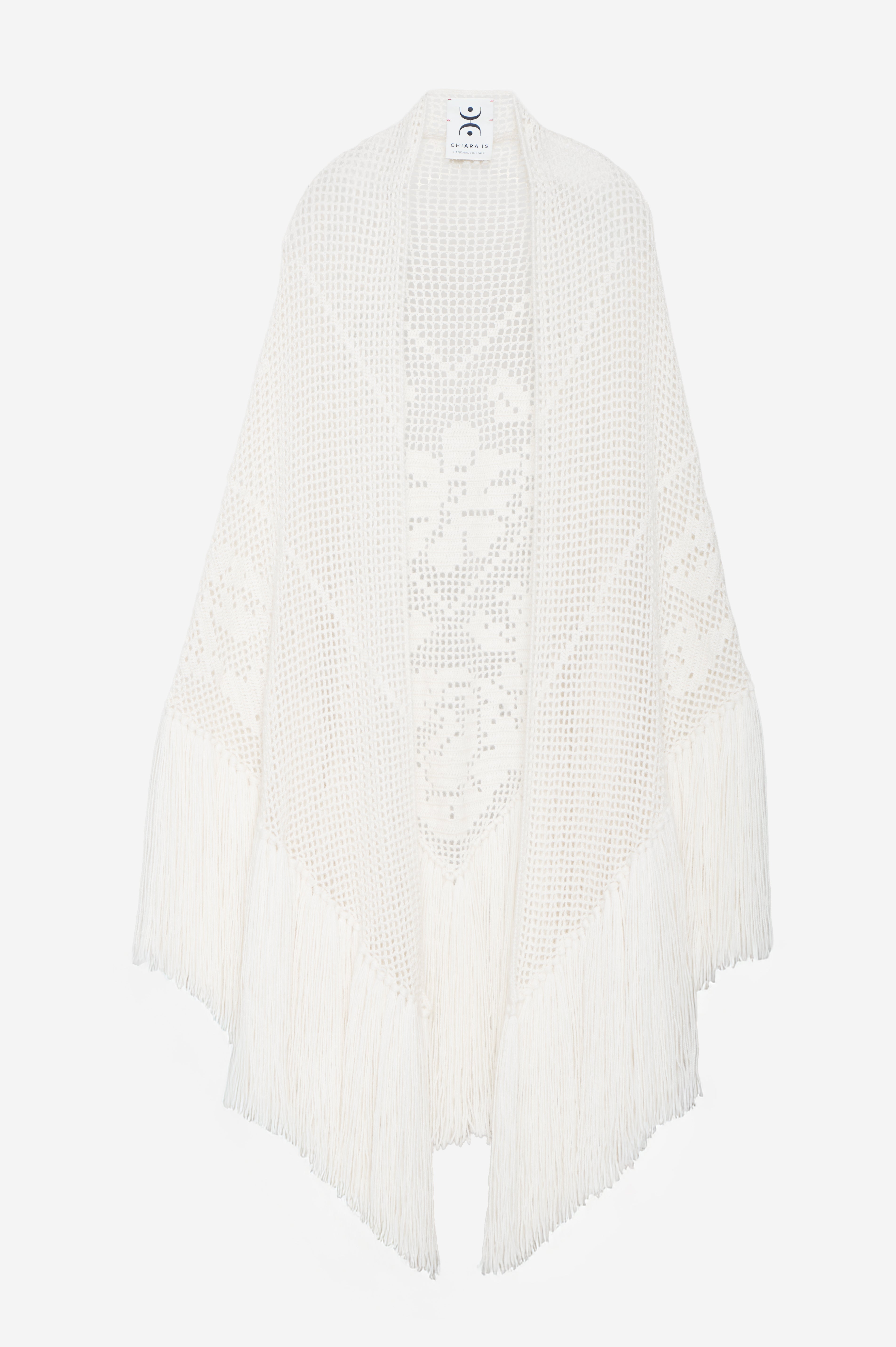 Scialle Peonia in Alpaca, Marna White