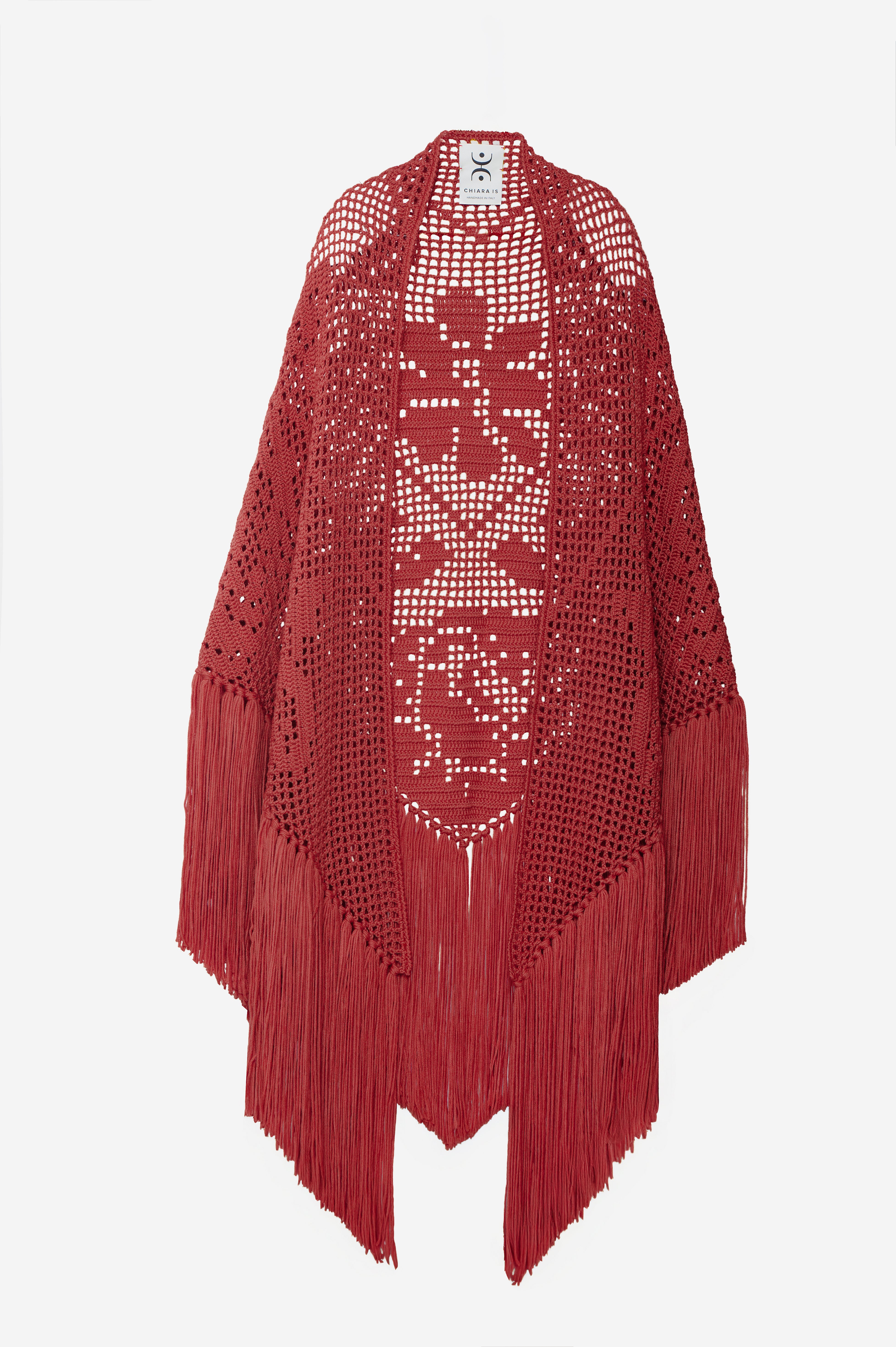 Scialle Peonia in Merino Wool, Purple