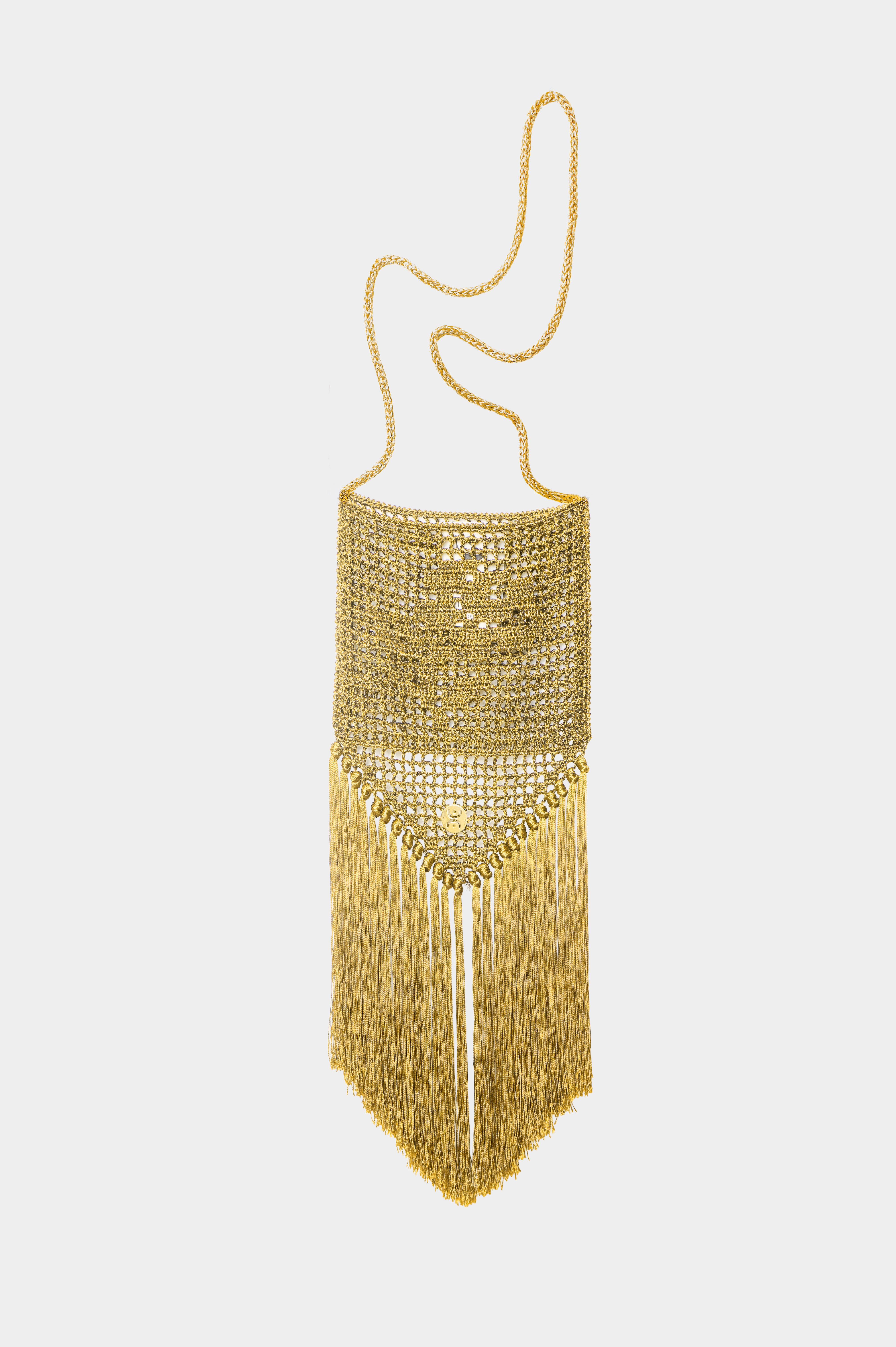 Pochette in Cupro Silk Blend, Gold
